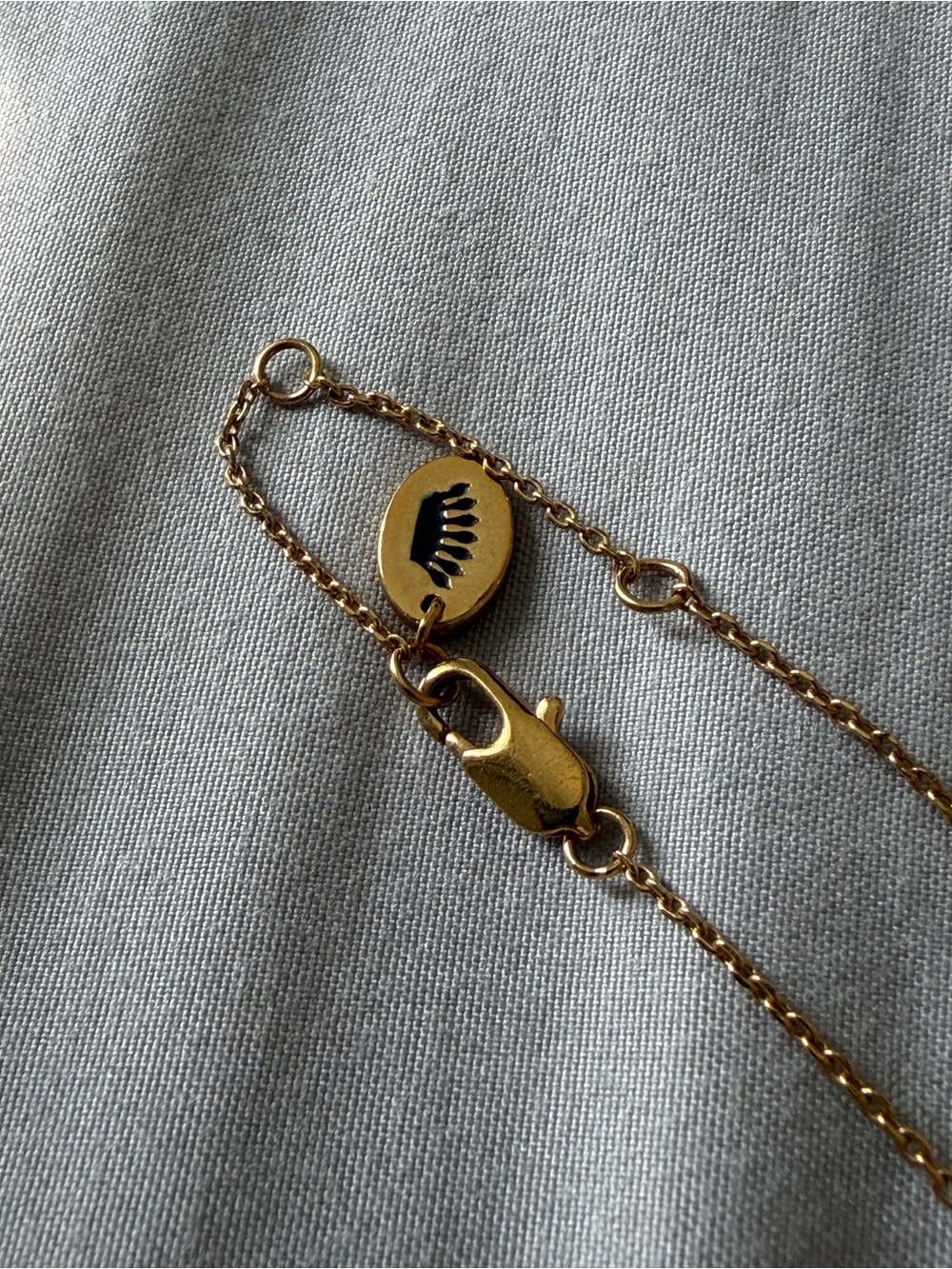 VINTAGE Juicy Couture necklace gold tone paved heart CZ - Picture 4 of 6